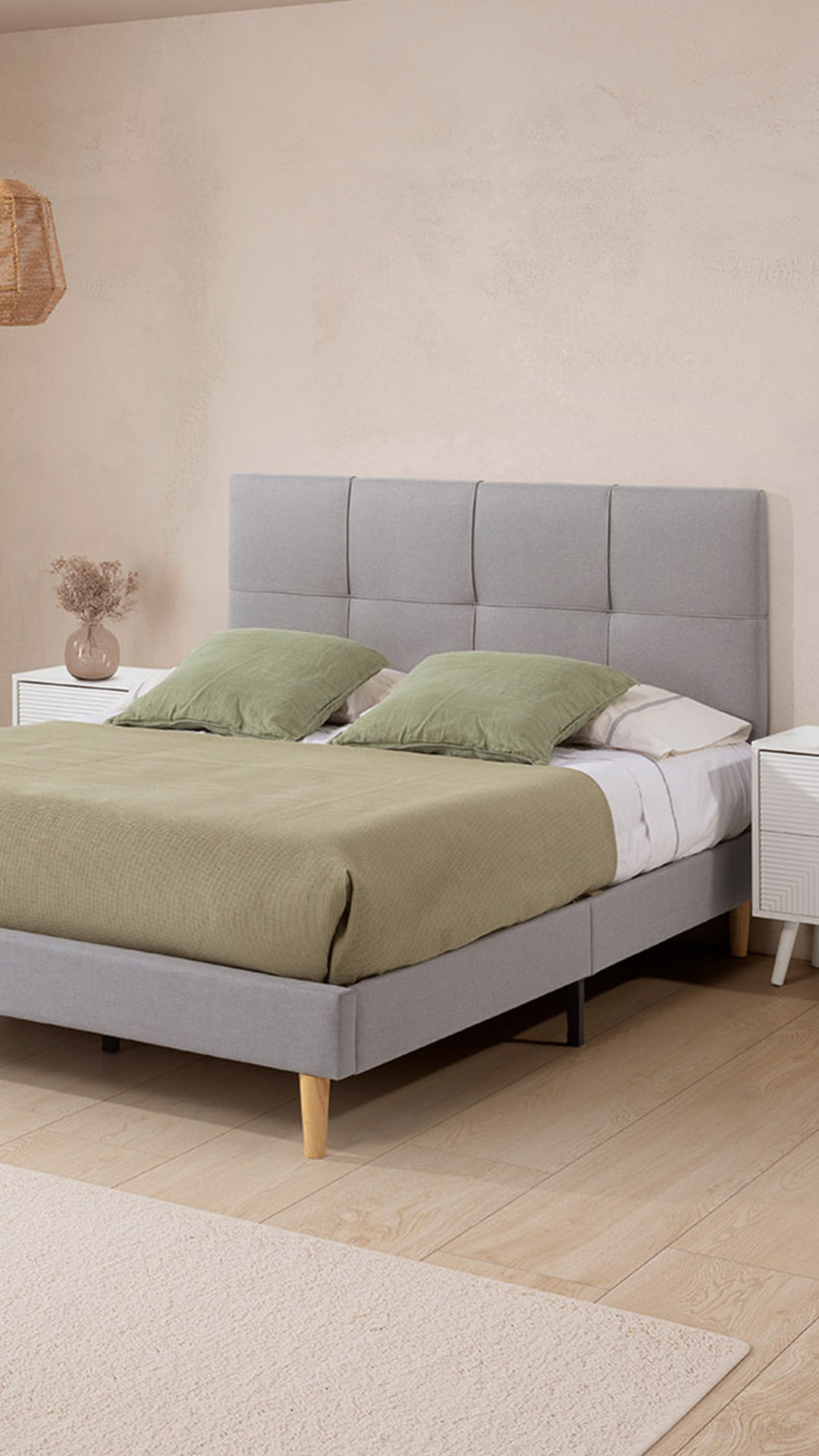 Cabecero Cama Gris Catania  | Top Mueble