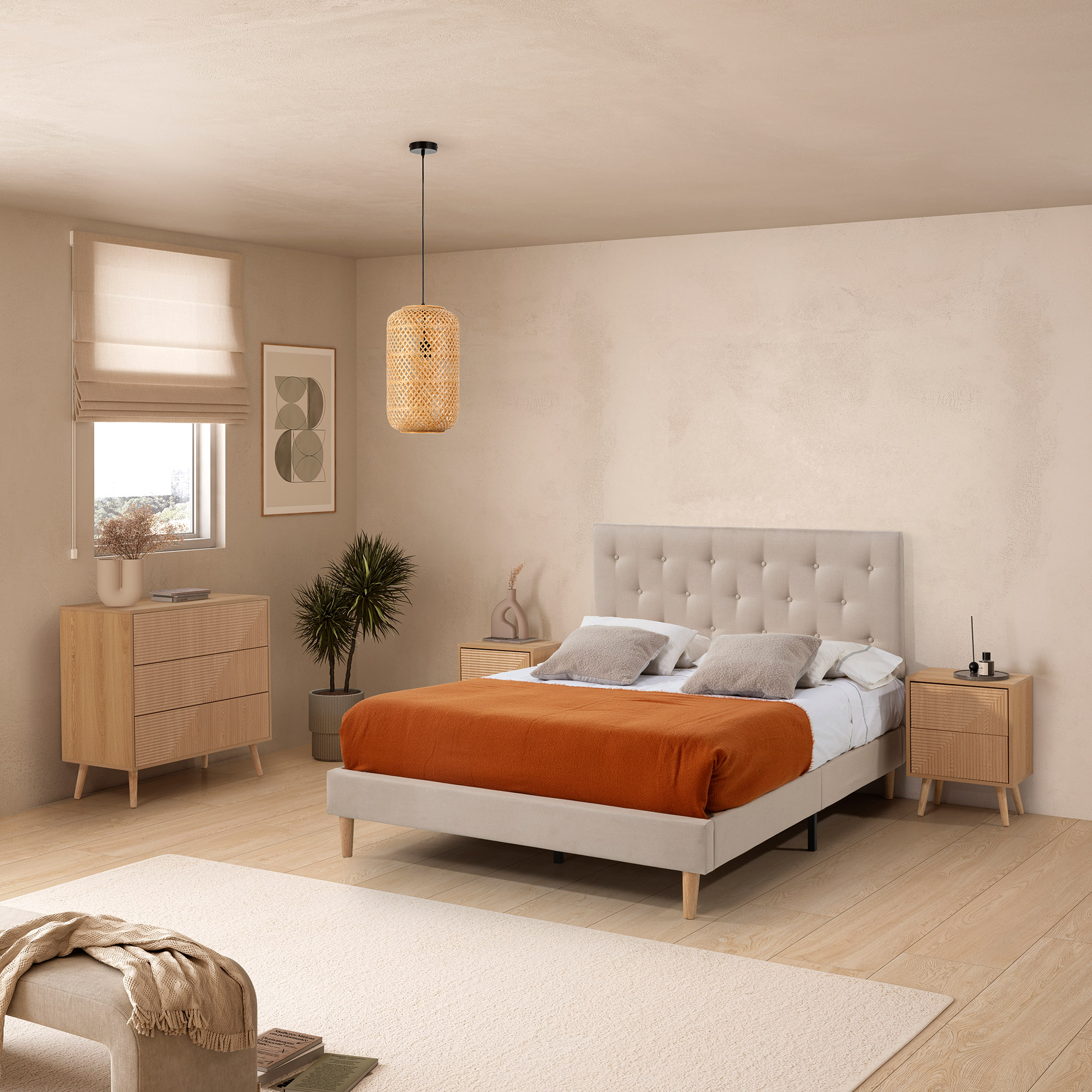 Comoda Roble 3 Cajones Louise Ambiente | Top Mueble