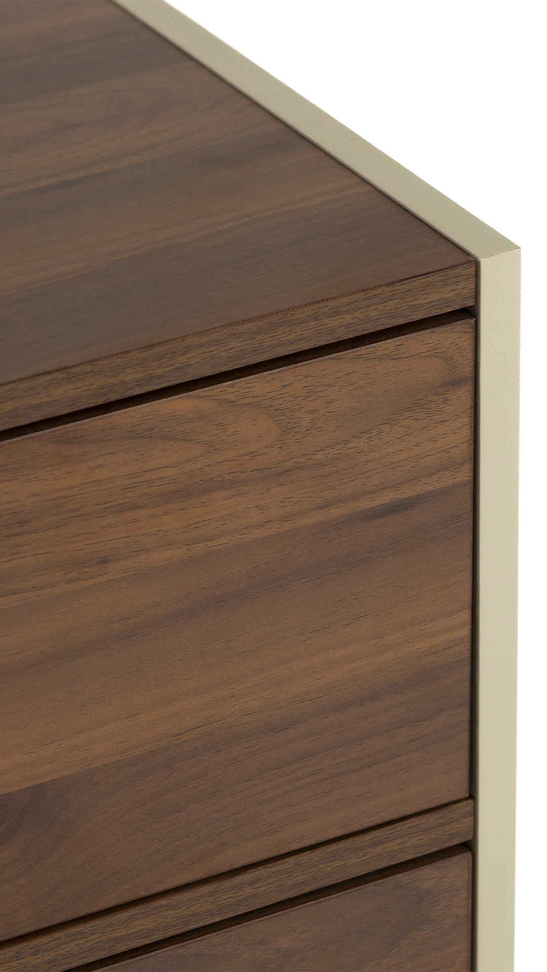 Cómoda 80 cm ancho Nogal Crema Sannah Detalle | Top Mueble
