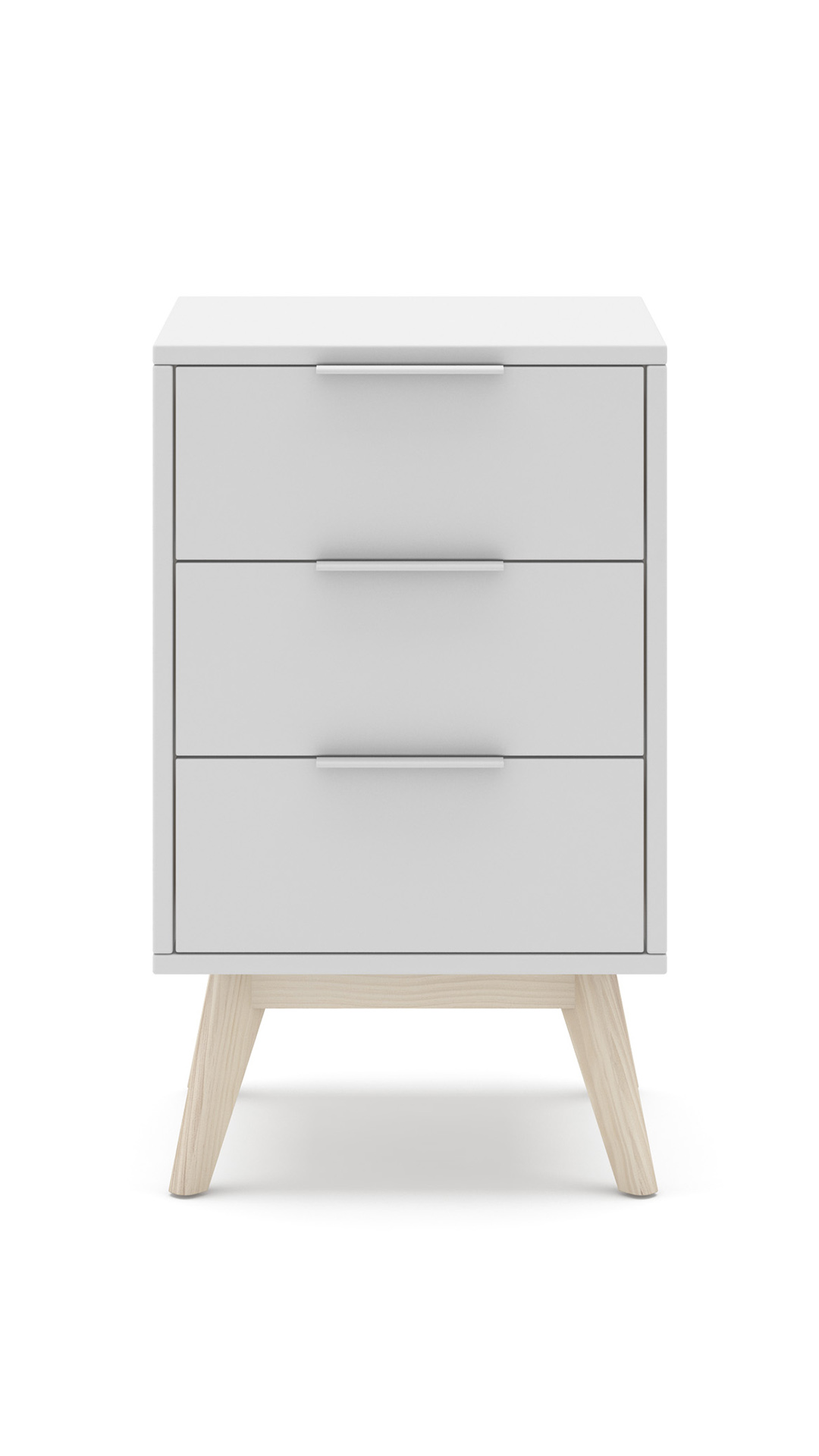 Mesita de noche 3 Cajones White | Top Mueble