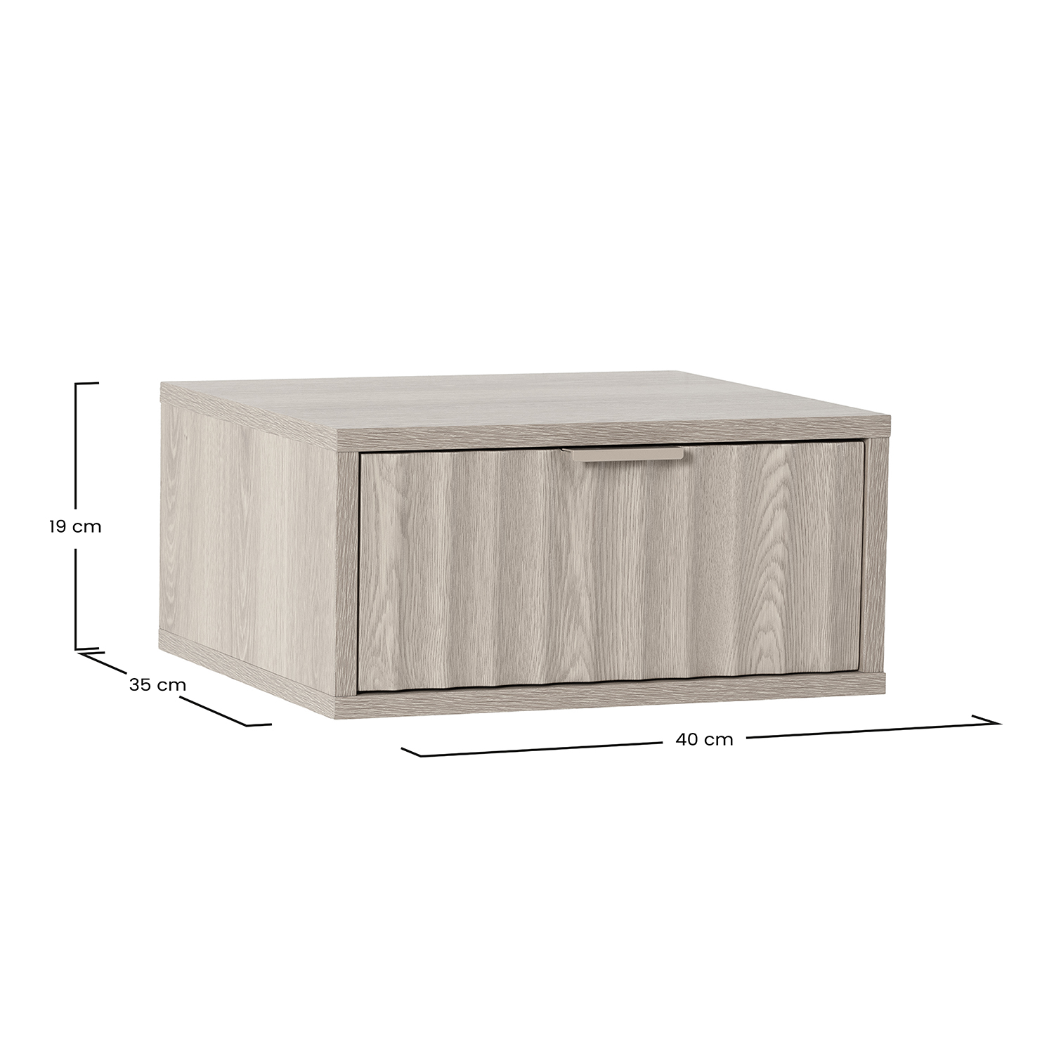 Mesita de Noche Flotante Layla Dimensiones | Top Mueble