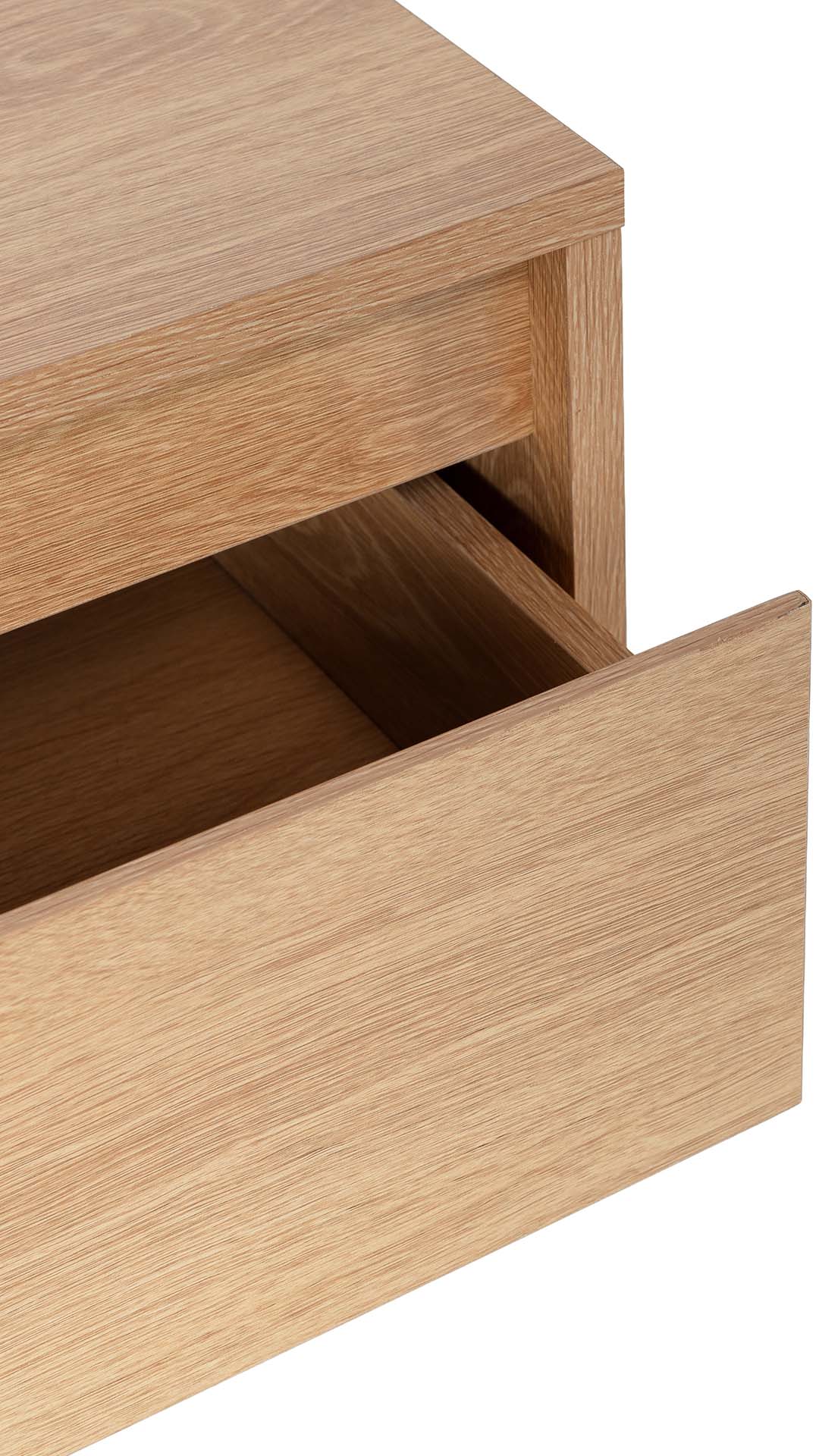 Mesita de Noche Flotante Roble Tora Detalle | Top Mueble