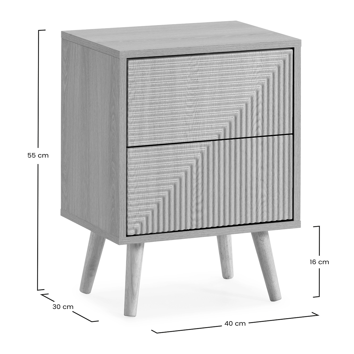 Mesita de Noche Louise Dimensiones | Top Mueble
