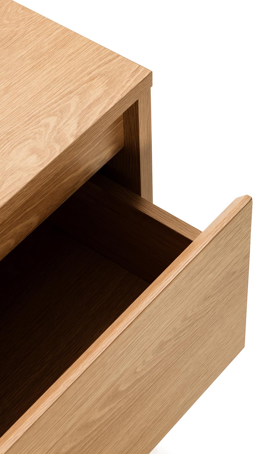 Mesita de Noche Roble Tora Detalle | Top Mueble