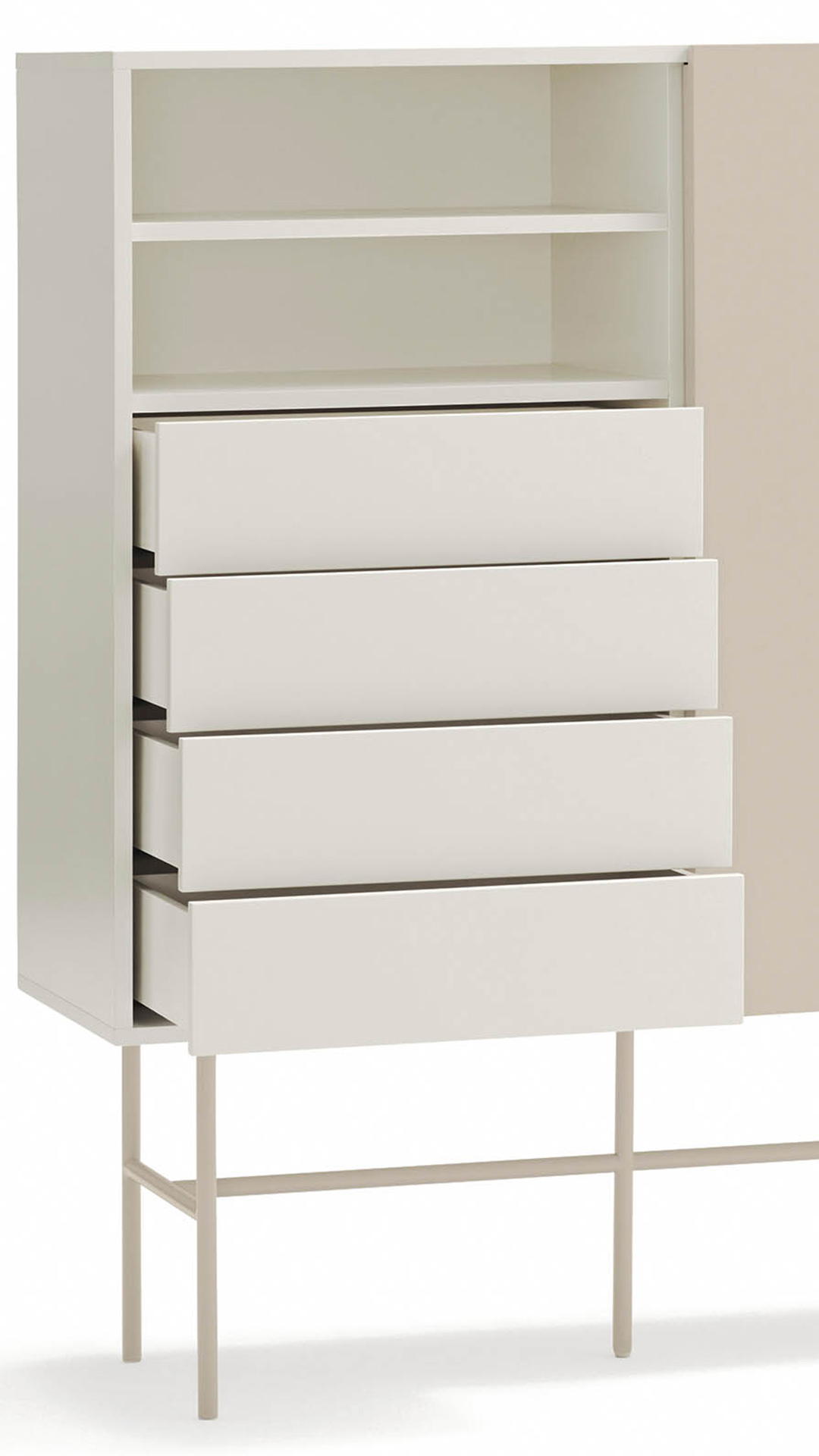 Mueble Auxiliar Puerta Corredera Arena Nube Detalle | Top Mueble