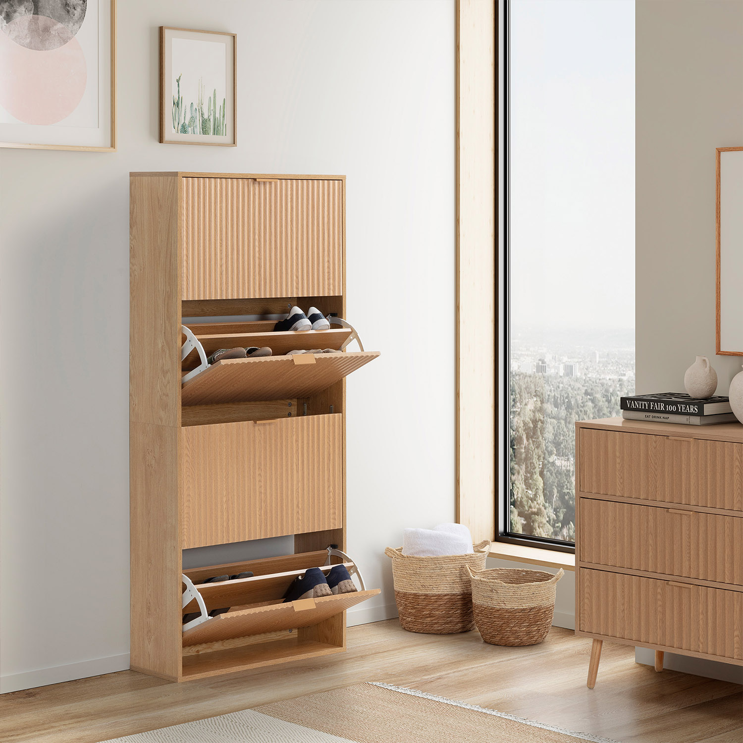 Mueble Zapatero 4 Puertas Layla Ambiente | Top Mueble