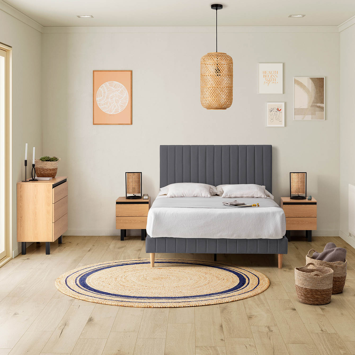 Base Tapizada Eride Ambiente Dormitorio | Top Mueble