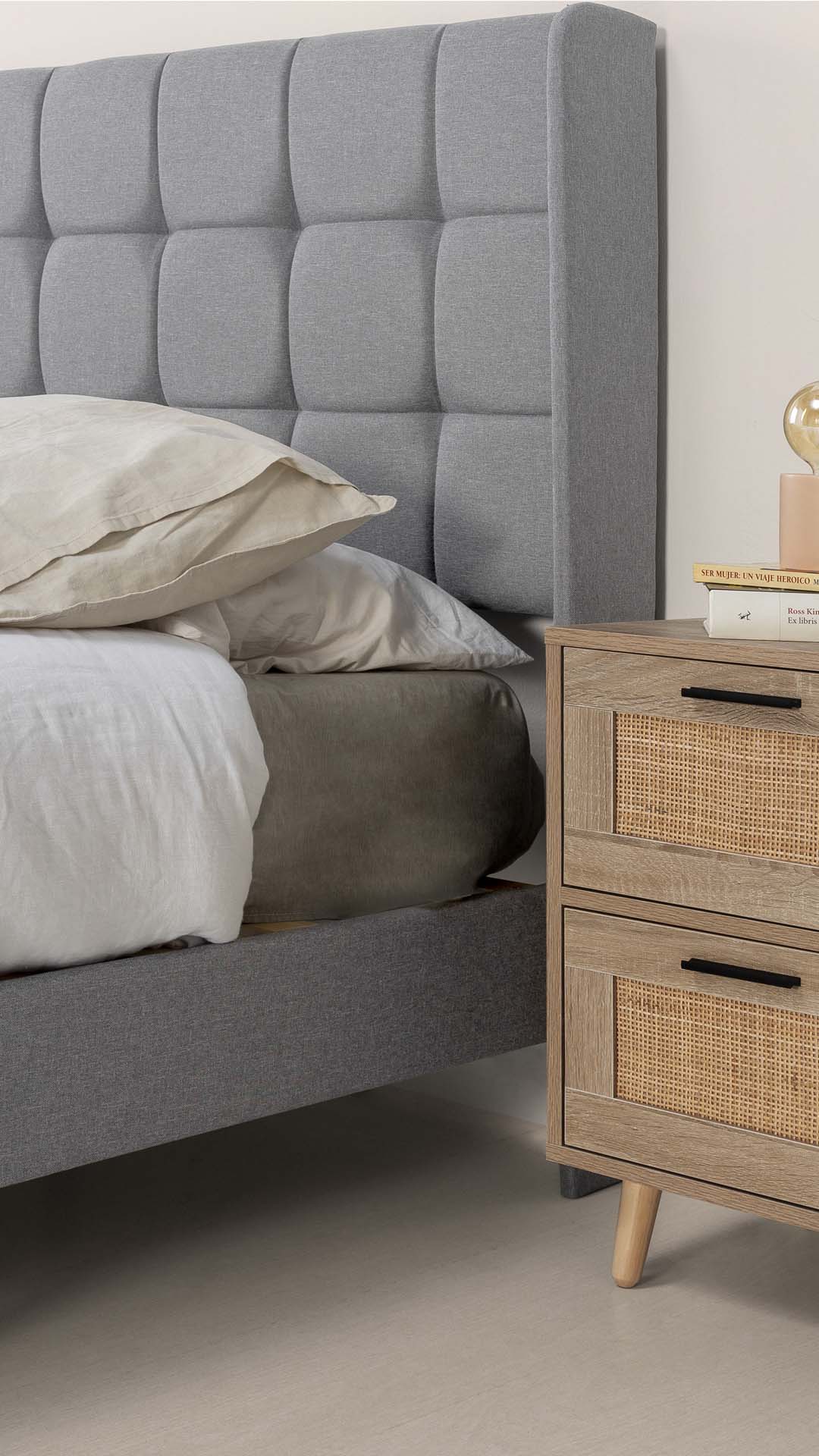 Estructura de cama tapizada Eloise | Top Mueble