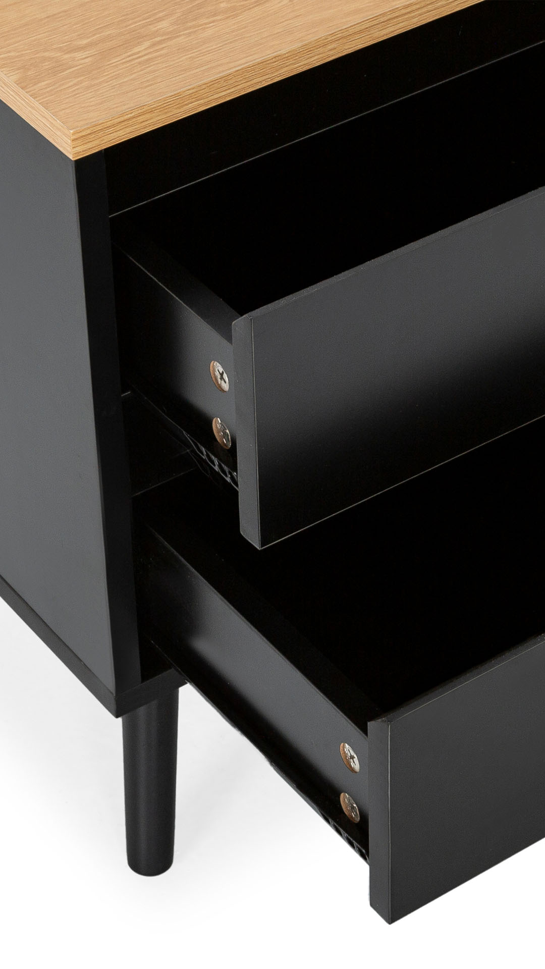 Mesita de noche negra Phoebe | Top Mueble