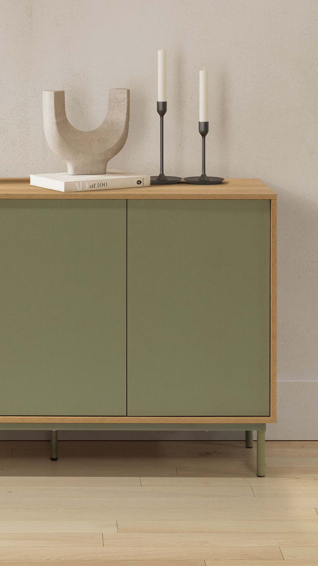 Aparador 120 cm Roble Verde Kamila Ambiente | Top Mueble