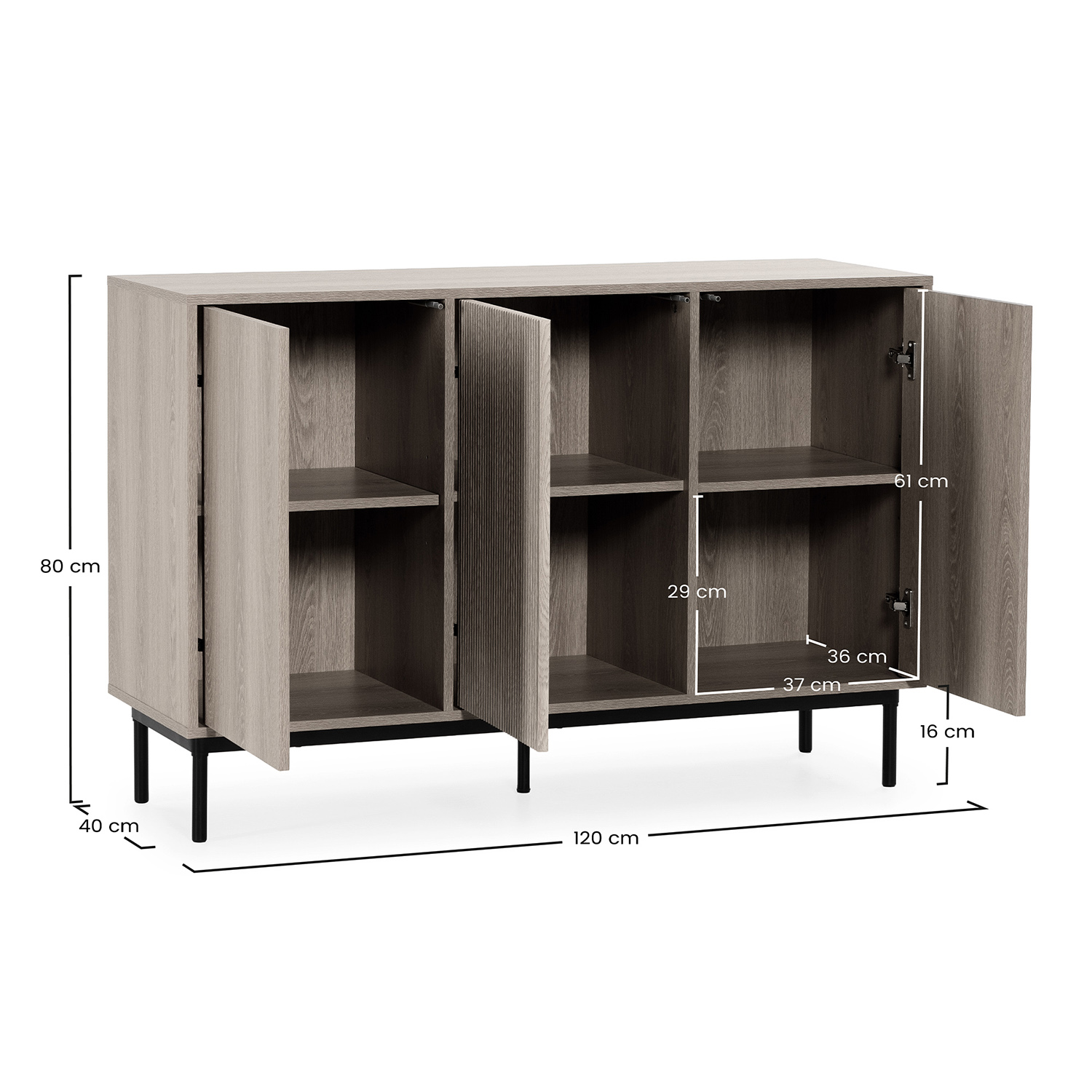 Aparador 120 cm Himma Dimensiones | Top Mueble