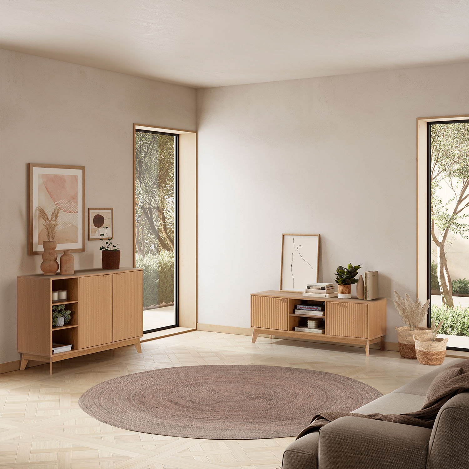 Conjunto Mueble TV y Aparador Himma Ambiente | Top Mueble