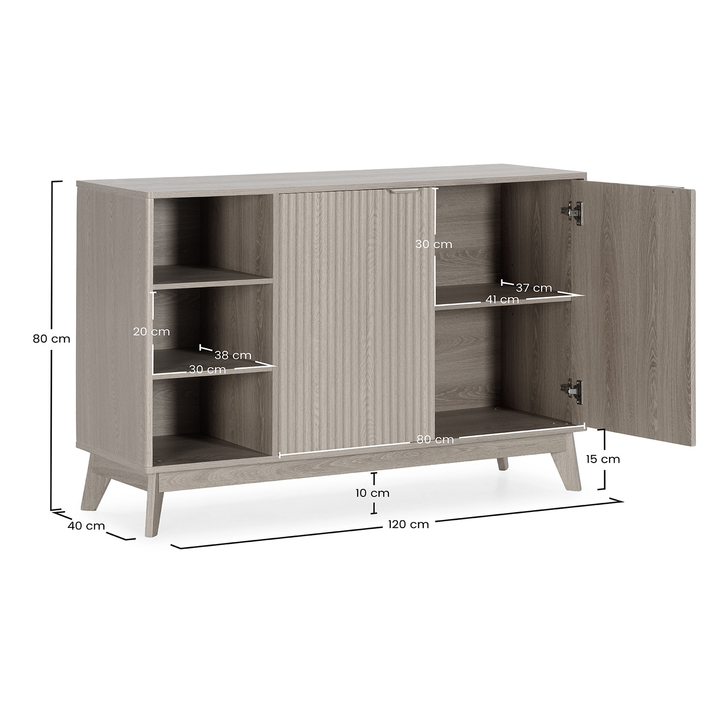 Aparador Salón Roble Himma Detalle | Top Mueble