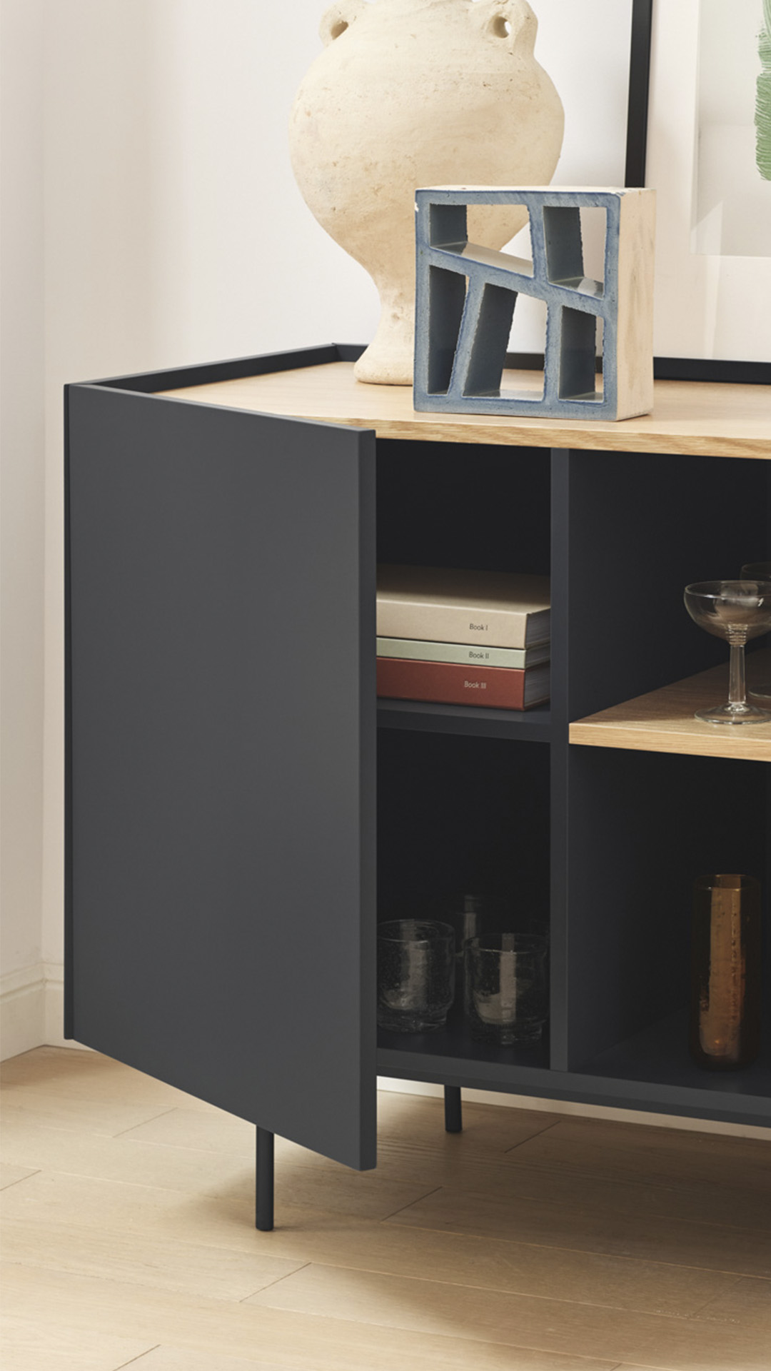 Aparador 180 cm Gris Antracita Otto Ambiente | Top Mueble
