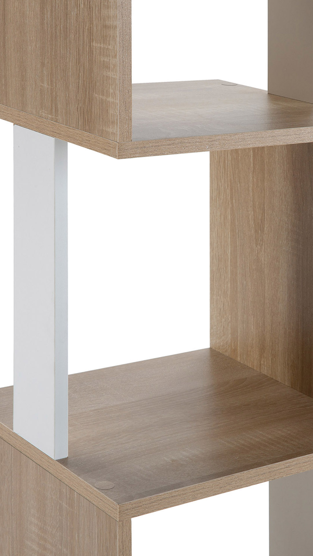 Estantería Rinconera Roble Blanco Filipinas Detalle | Top Mueble