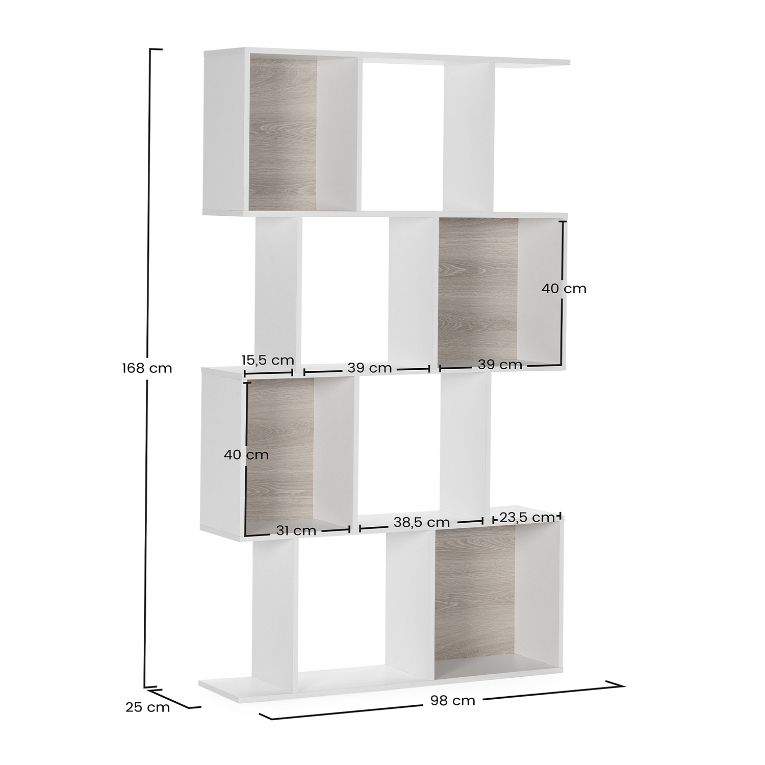 Estantería Salón Geométrica Agan Dimensiones | Top Mueble