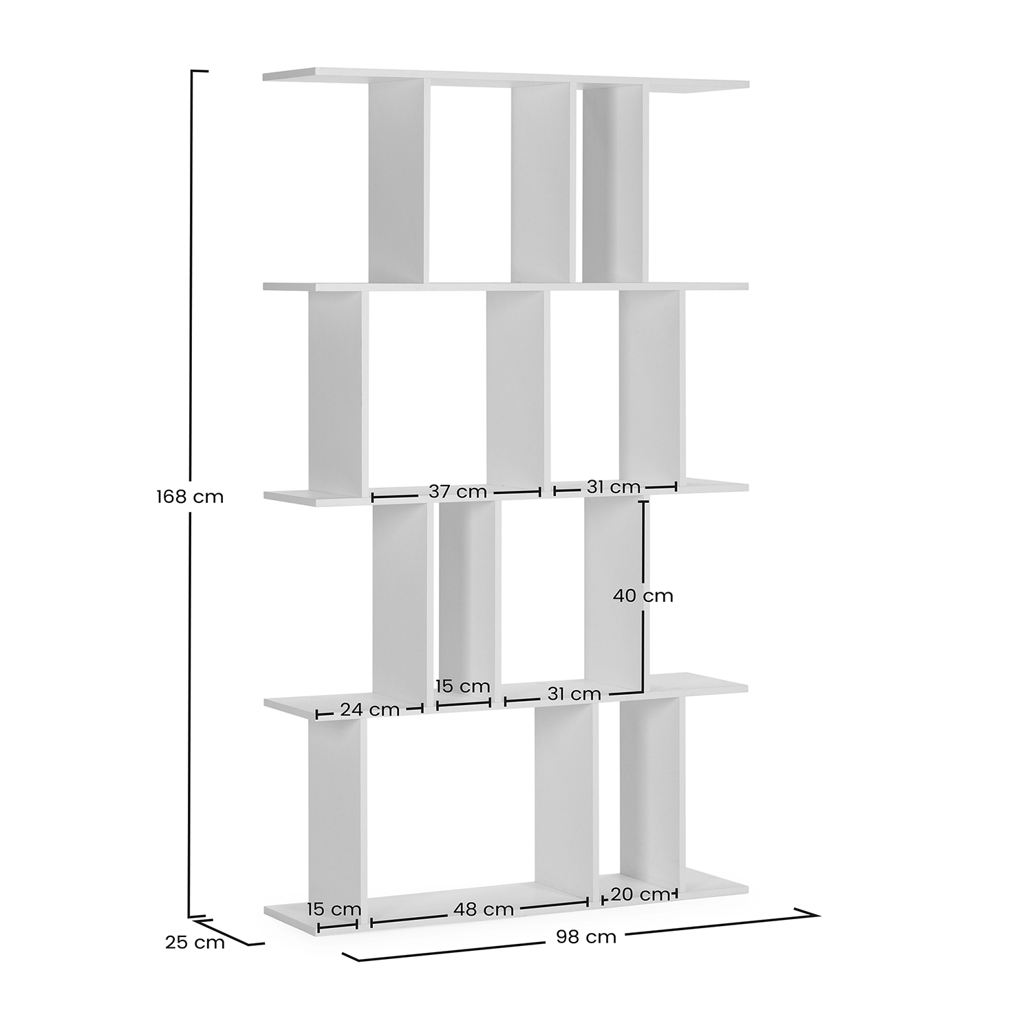 Estantería Decorativa Salón Akane Dimensiones | Top Mueble