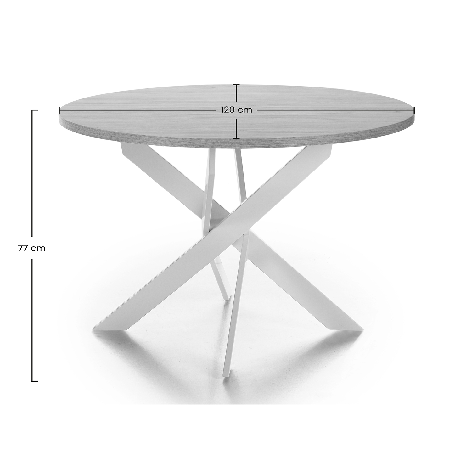 Mesa Redonda Comedor Stella Dimensiones | Top Mueble