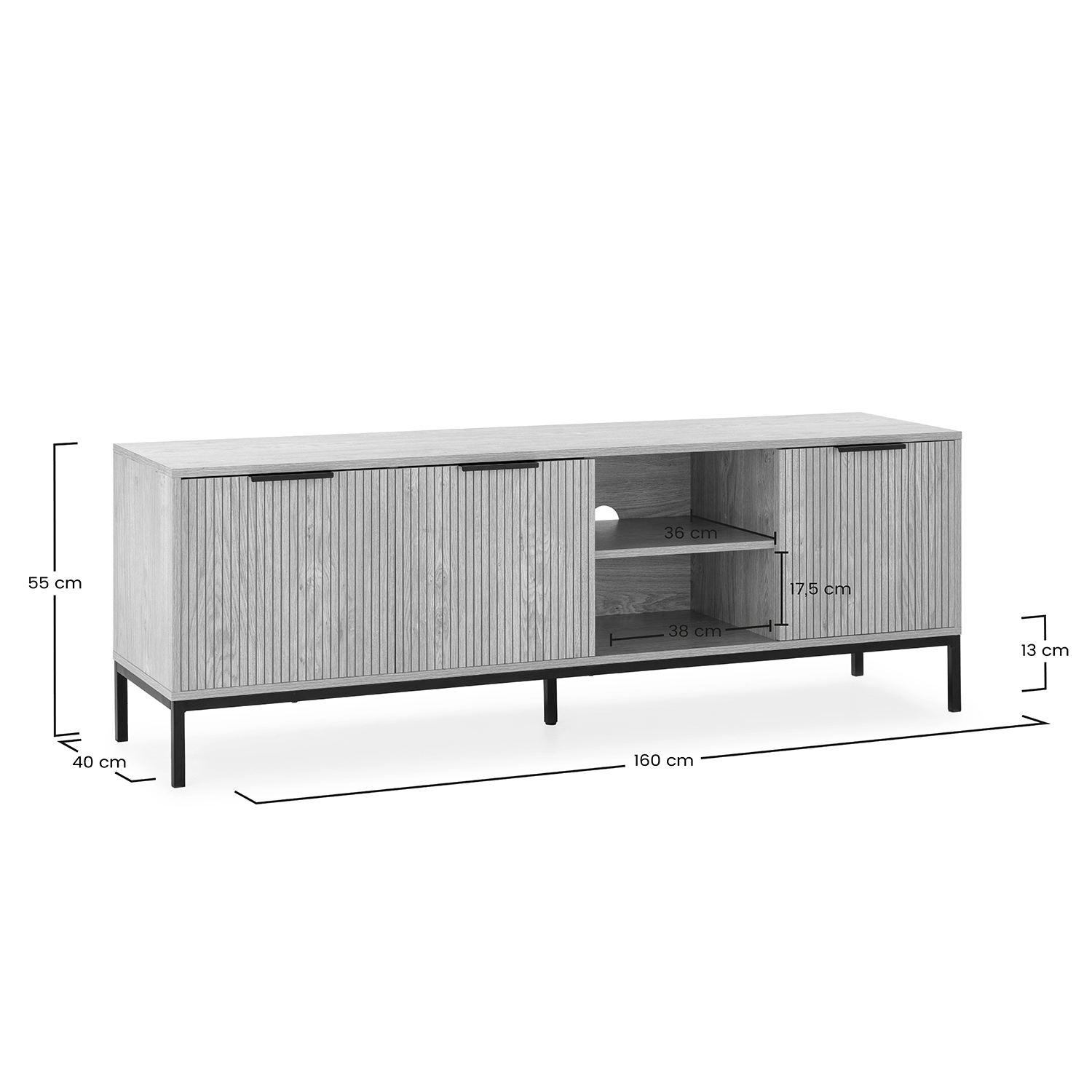 Mueble TV 160 cm Rachele Dimensiones | Top Mueble