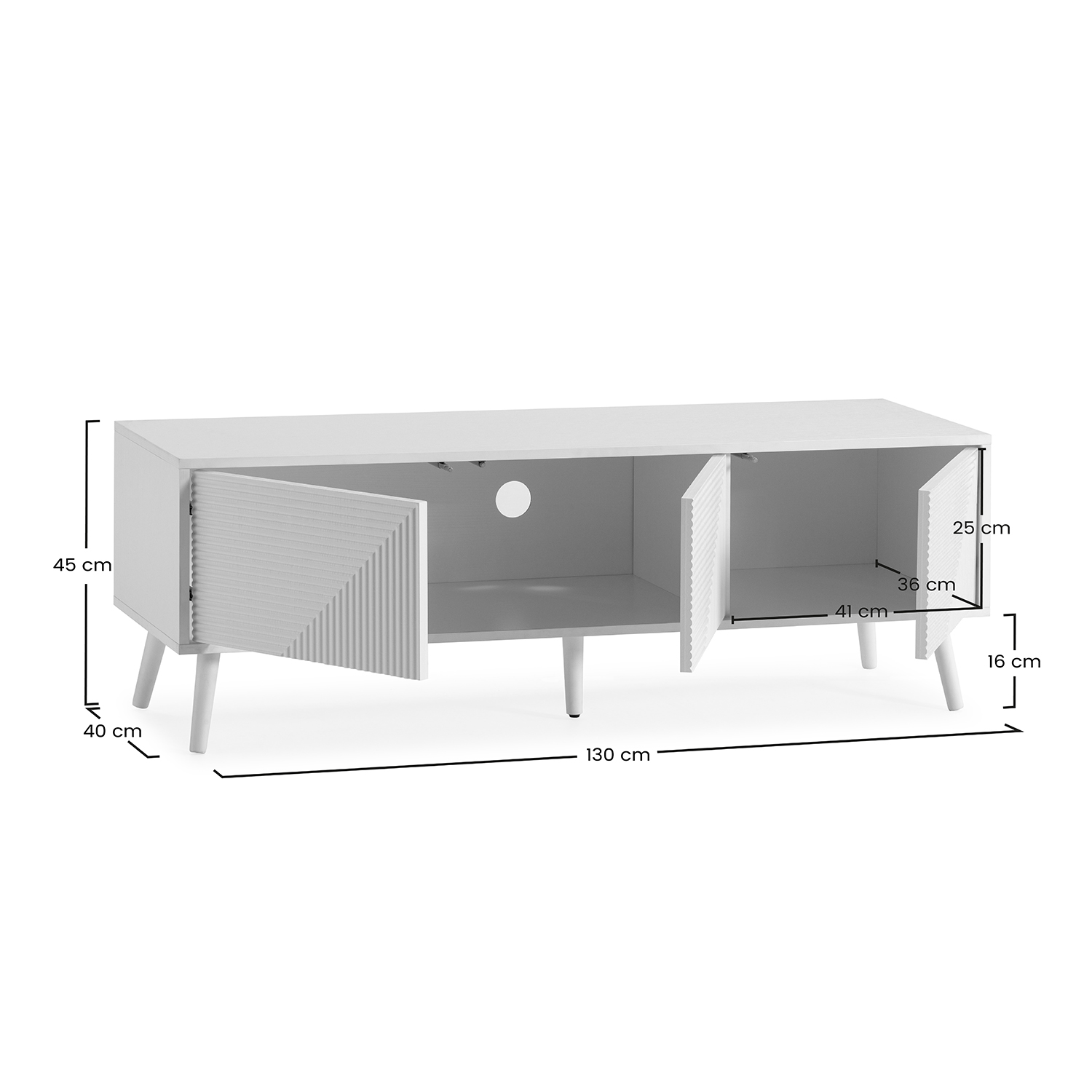 Mueble TV 160 cm Auran Dimensiones | Top Mueble