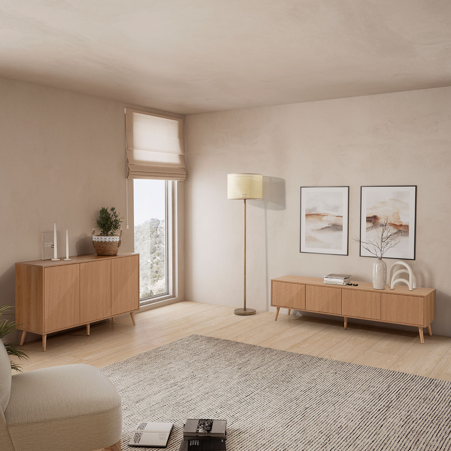 Mueble Tv 4 puertas Louise Ambiente | Top Mueble