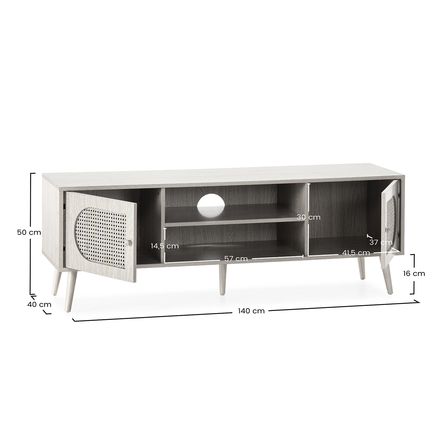 Mueble Tv nordico Moon medidas | Top Mueble