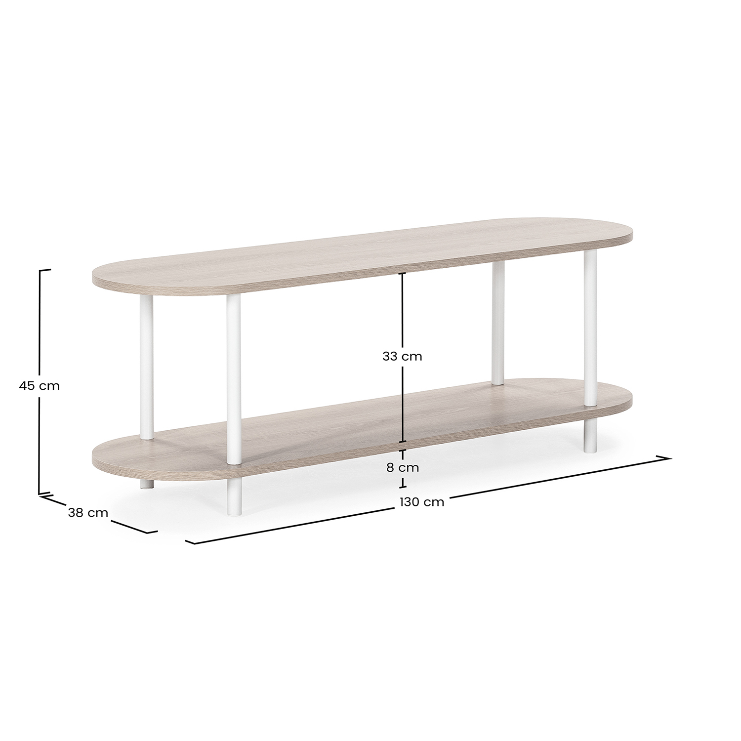 Mueble TV Minimalista 130 cm Hannah Dimensiones | Top Mueble