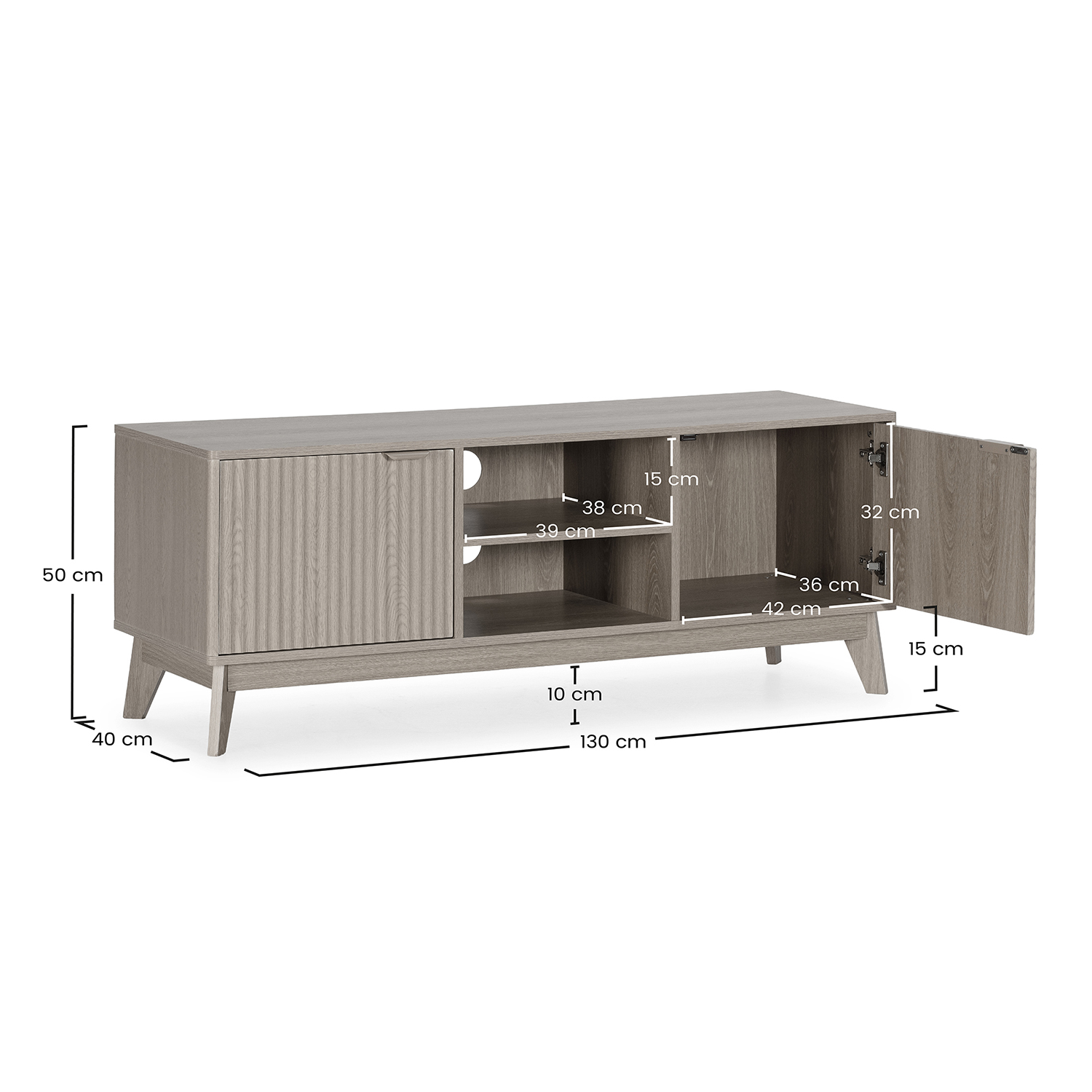 Mueble TV Roble Himma Detalle | Top Mueble