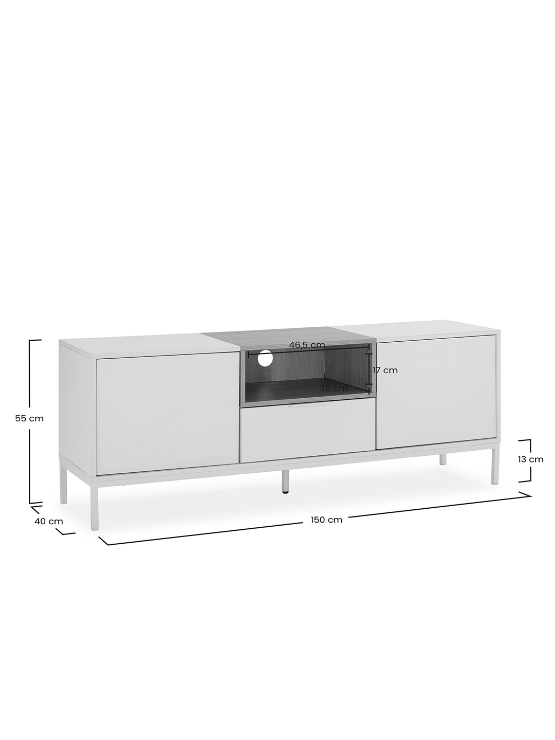 Mueble TV 160 cm Phoebe Dimensiones | Top Mueble