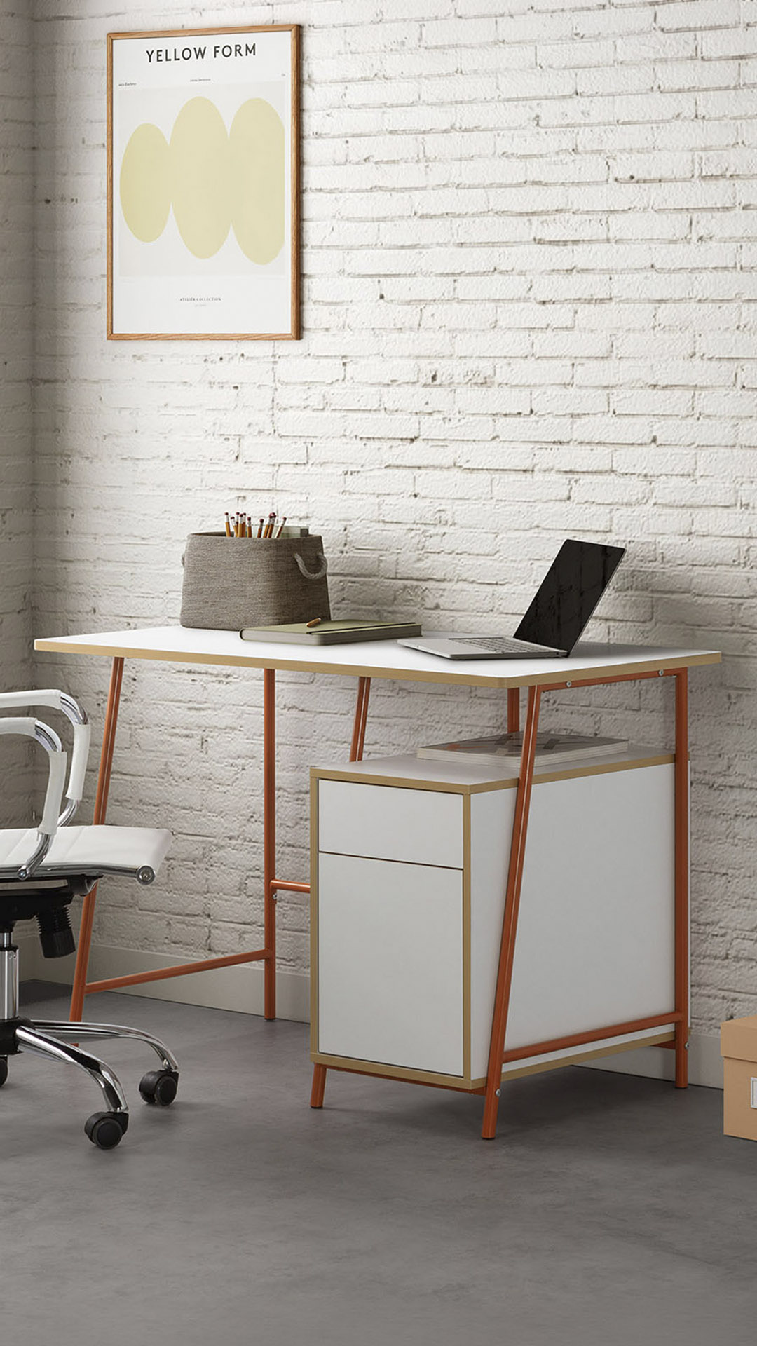 Mesa Escritorio 110 cm Gabriella Ambiente | Top Mueble