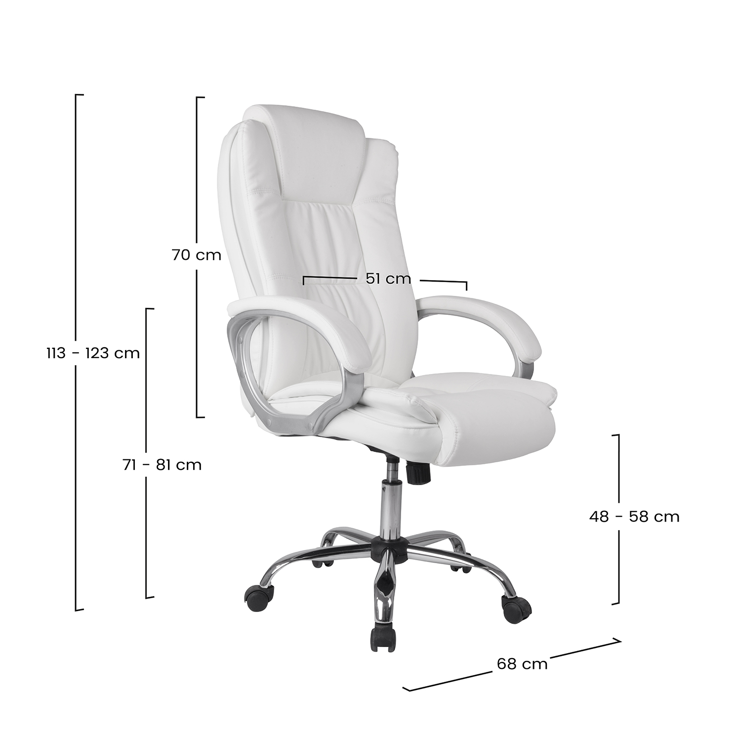 Sillon de escritorio blanco Kiev | Top Mueble
