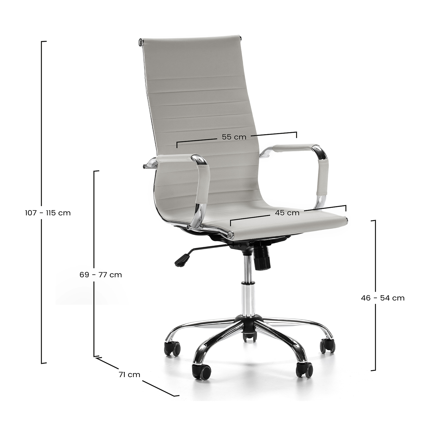 Silla escritorio moderna medidas | Top Mueble
