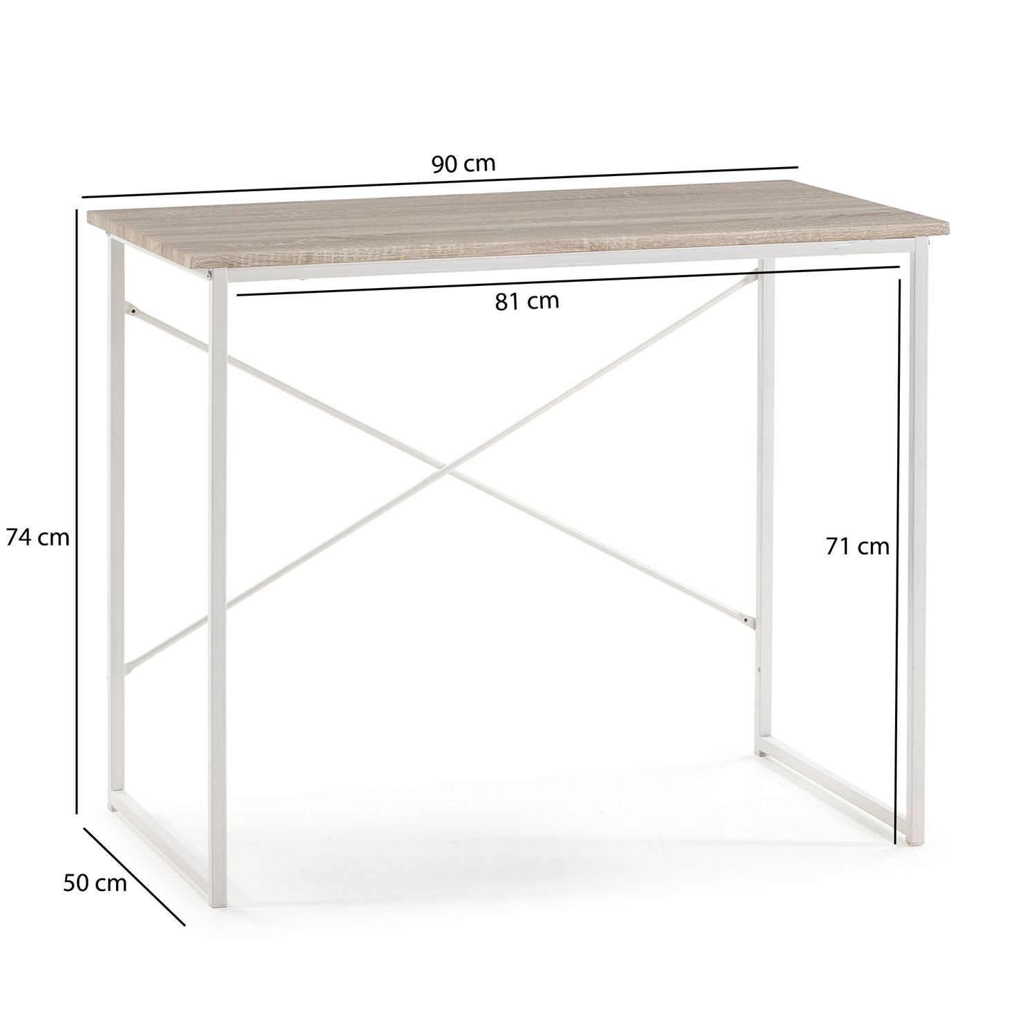 Escritorio blanco Caceres Medidas | Top Mueble