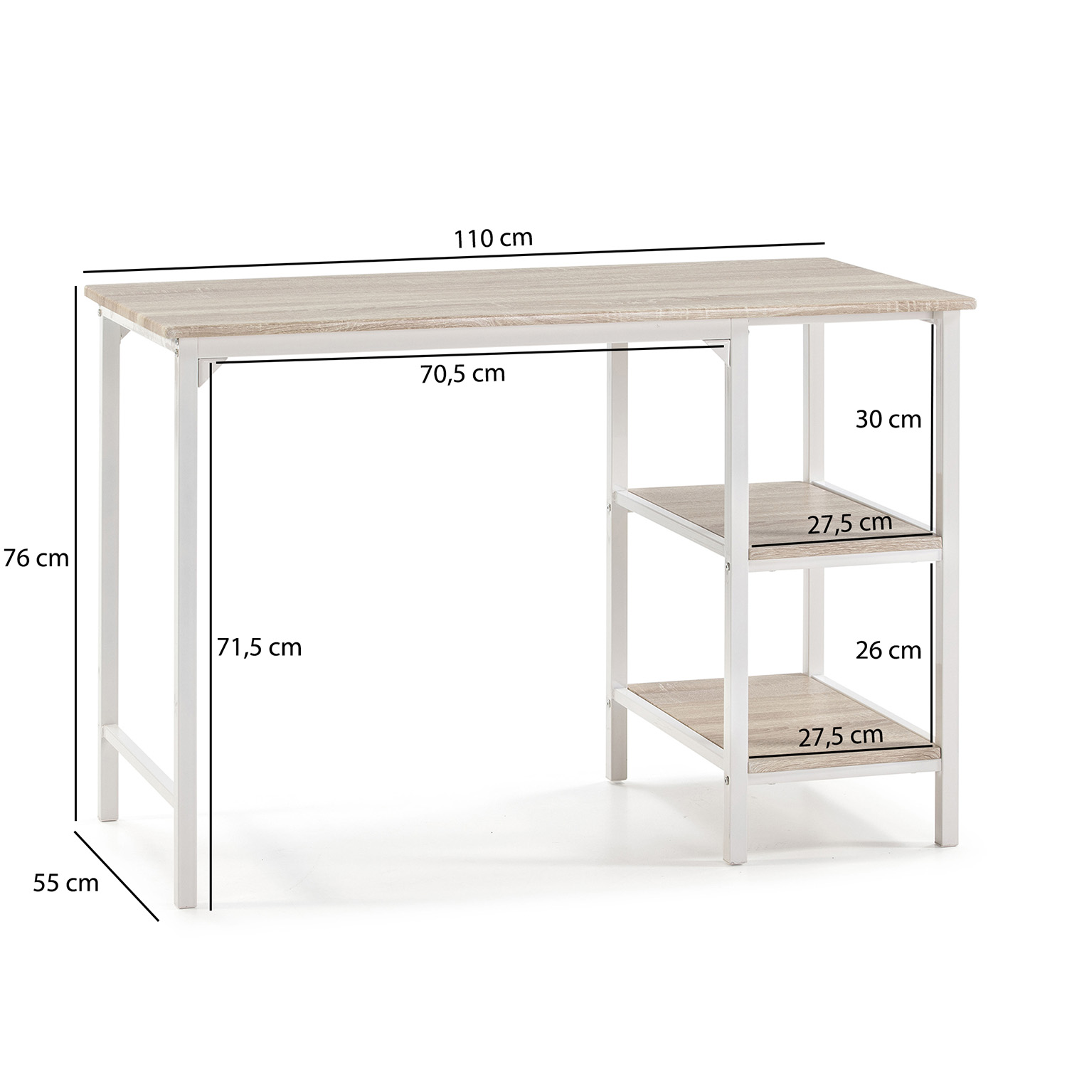 Escritorio blanco Colon Medidas | Top Mueble