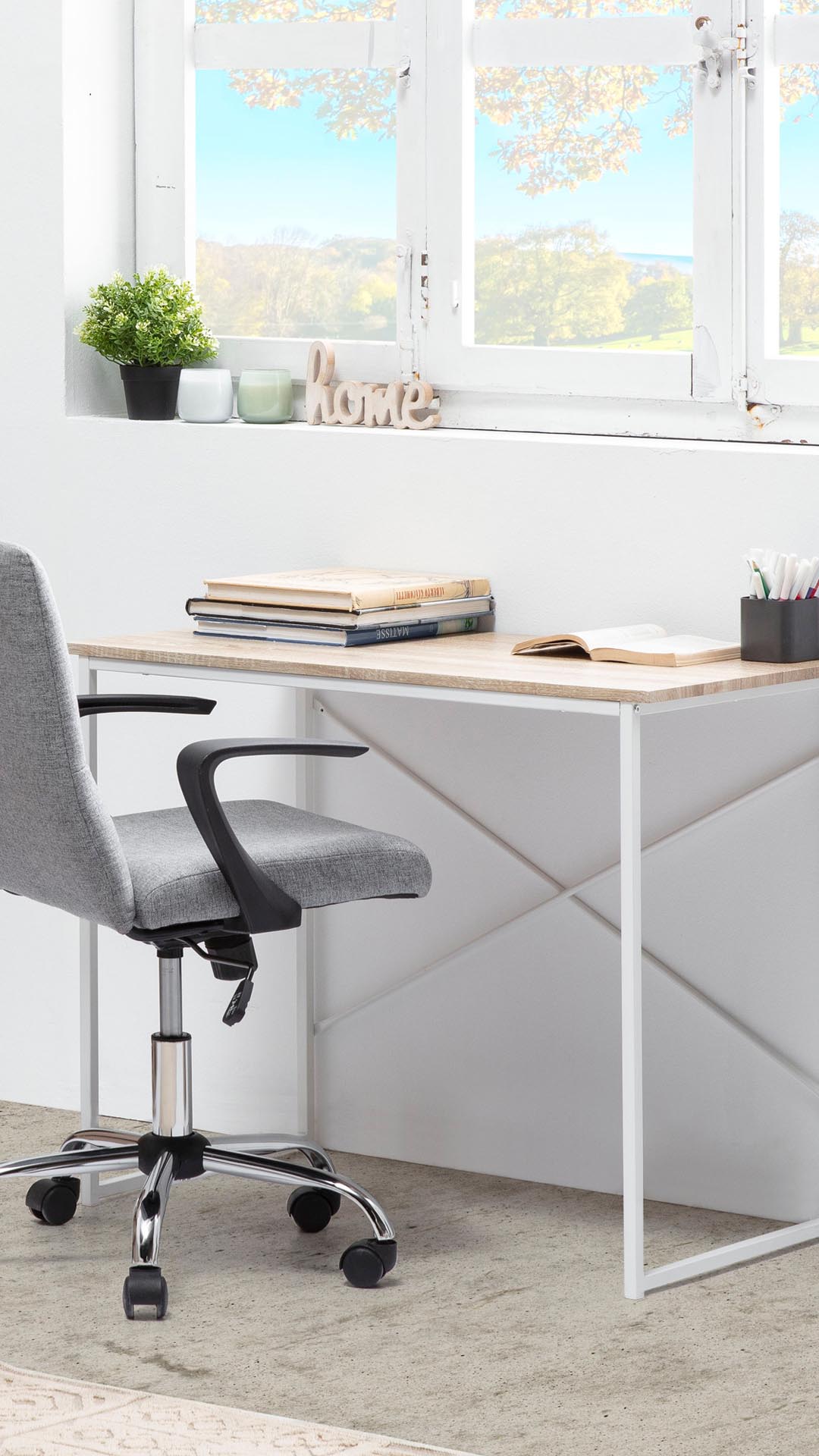 Mesa de escritorio Caceres color blanco | Top Mueble