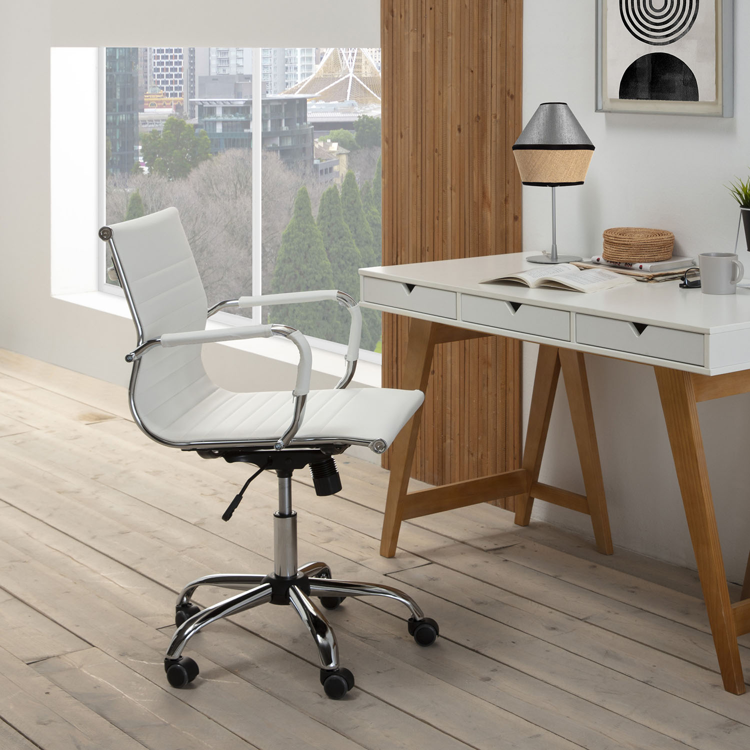 Silla escritorio blanca Croma | Top Mueble