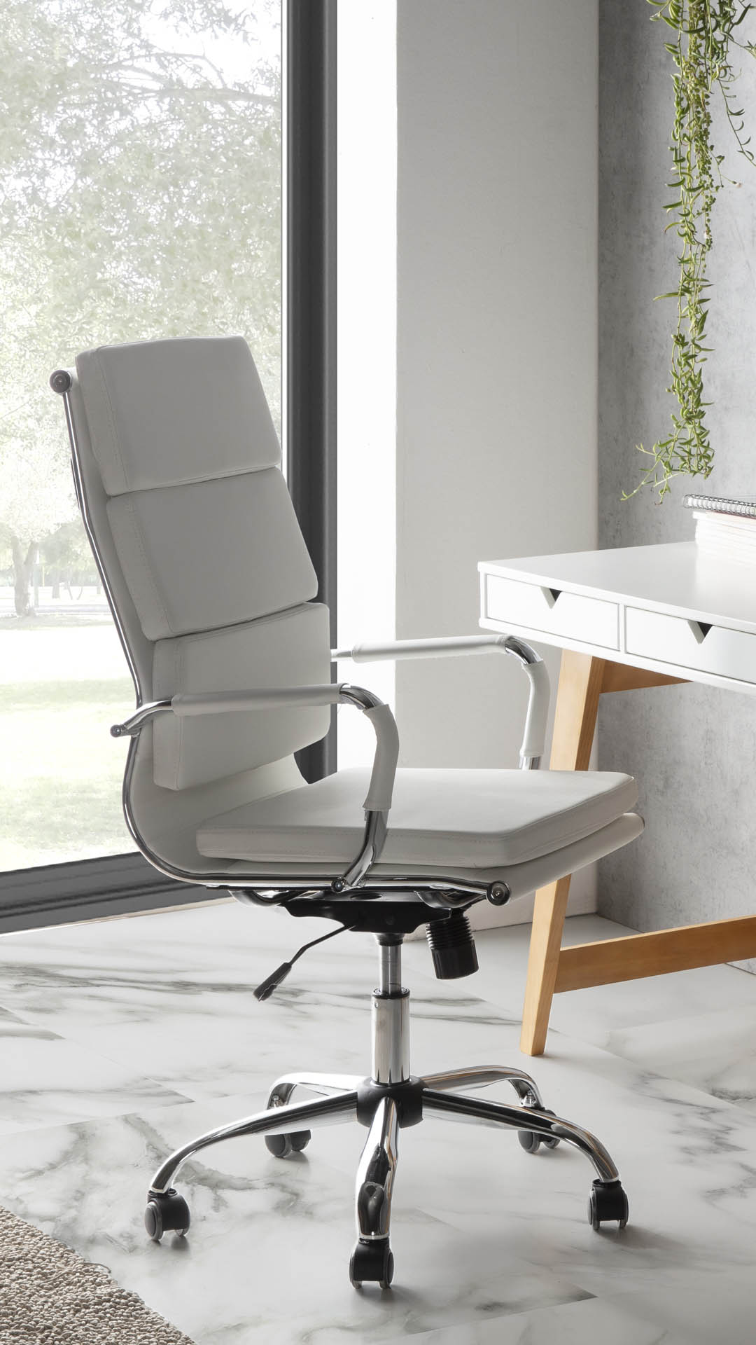 Sillon de oficina blanco Morgan | Top Mueble