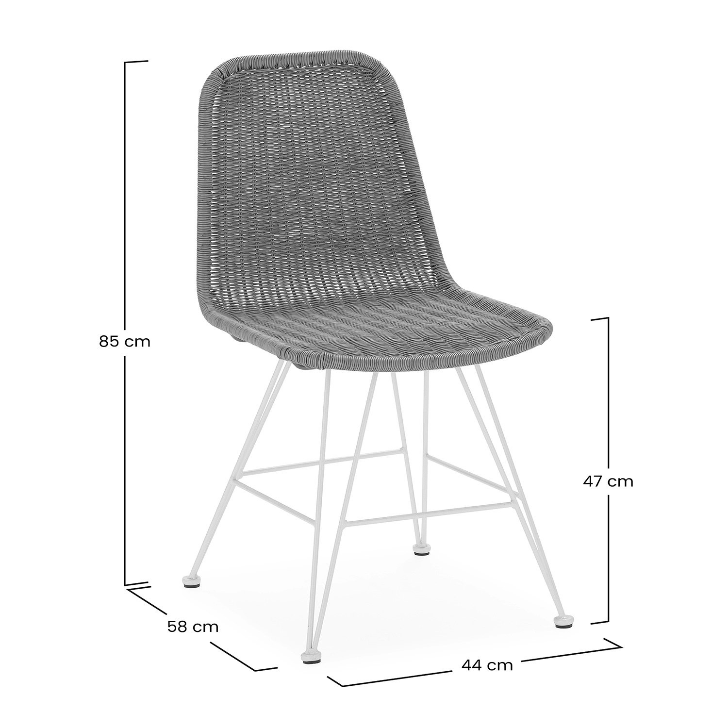 Silla Ratán Sintetico Willy Dimensiones Top Mueble