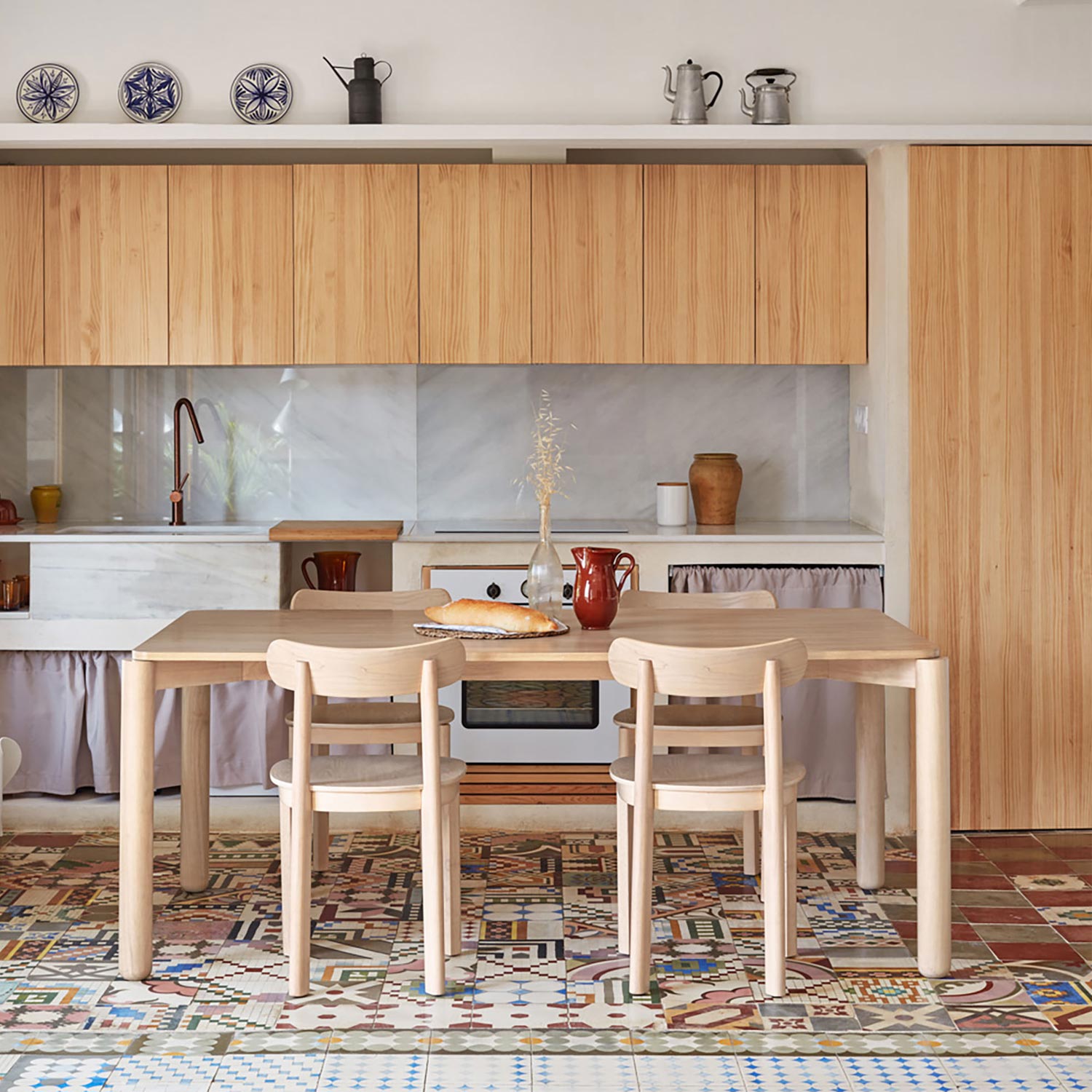 Mesa Comedor Rectangular Atlas Roble Ambiente | Top Mueble