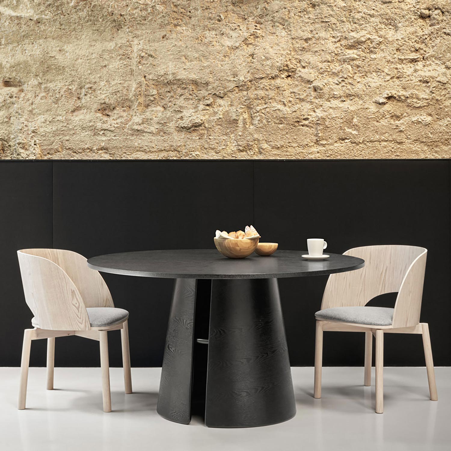Mesa Redonda Comedor Negro CEP Ambiente | Top Mueble