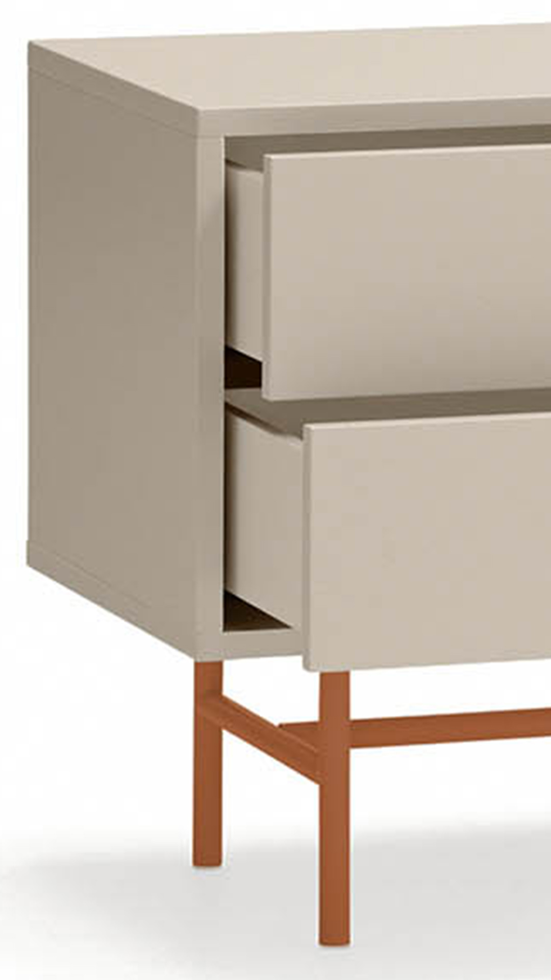 Mueble TV Puerta Corredera Arcilla Nube Detalle | Top Mueble